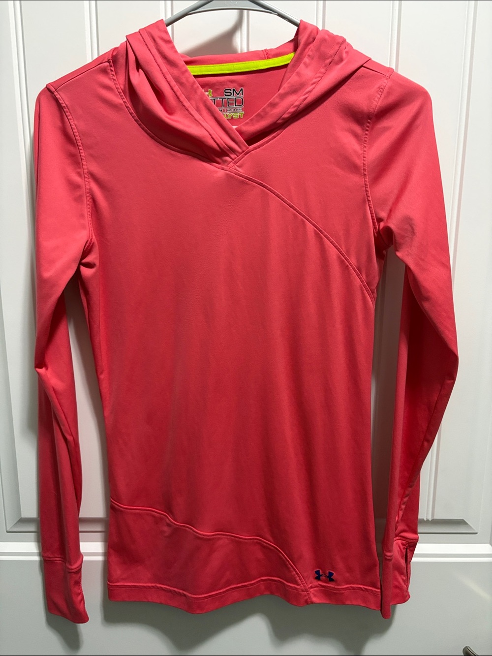 Under Armour HeatGear Catalyst Coral Hooded Top Women’s Small Thumbholes